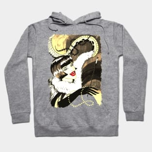 Girl Retro Beauty Art Deco Hoodie